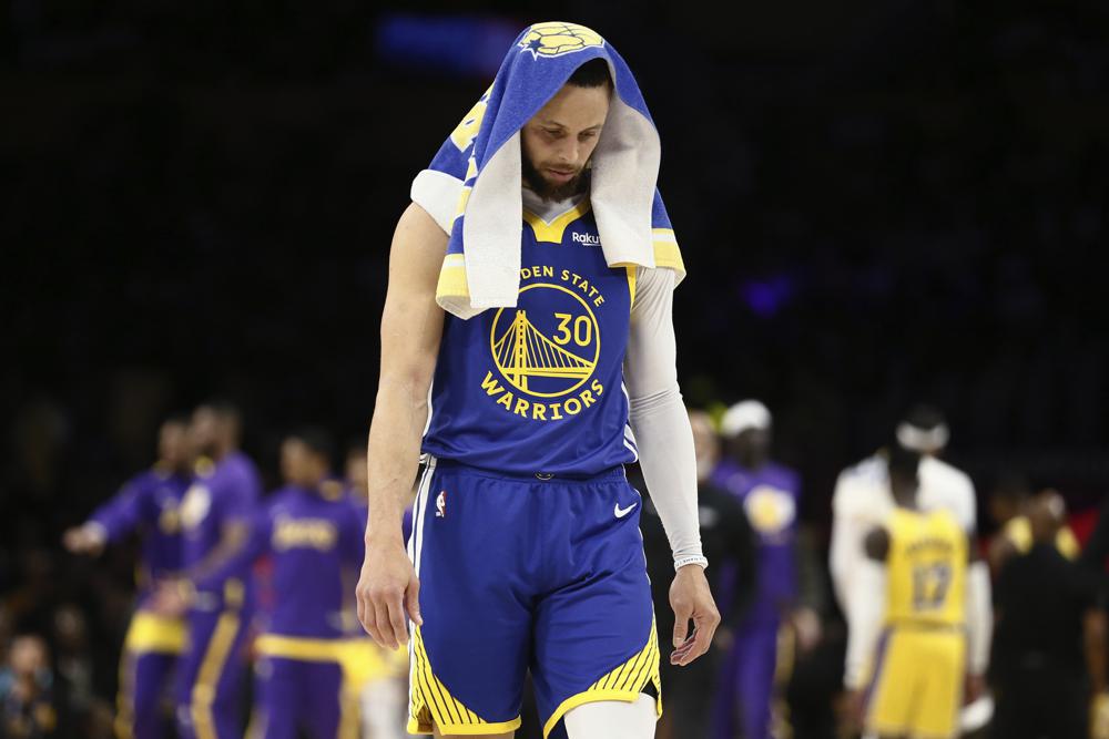 Curry, Thompson’s struggles from long distance means rare early playoff exit for Warriors