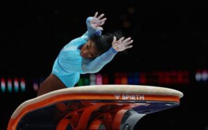 Biles pulls off Yurchenko’s double pike to be named after her at Worlds