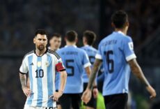 Soccer Football - World Cup - South American Qualifiers - Argentina v Uruguay - Estadio La Bombonera, Buenos Aires, Argentina - November 16, 2023 Argentina's Lionel Messi looks dejected after the match REUTERS/Agustin Marcarian/ File photo