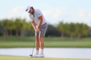Oct 20, 2023; Doral, Florida, USA; Cameron Smith putts on the eighth green during the first round of the LIV Golf Miami golf tournament at Trump National Doral. Mandatory Credit: Sam Navarro-USA TODAY Sports/File Photo